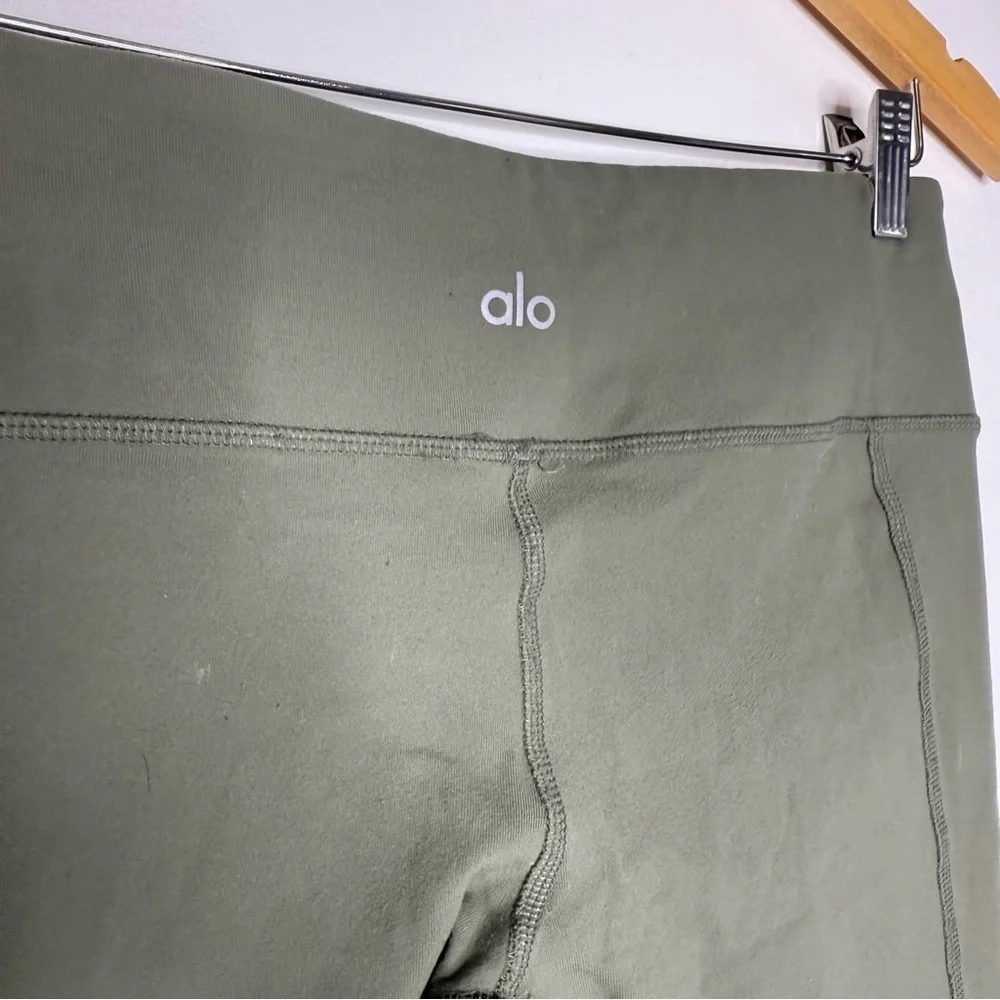 Alo Yoga Women's High Waist Moto Legging Leggings Green Size Small